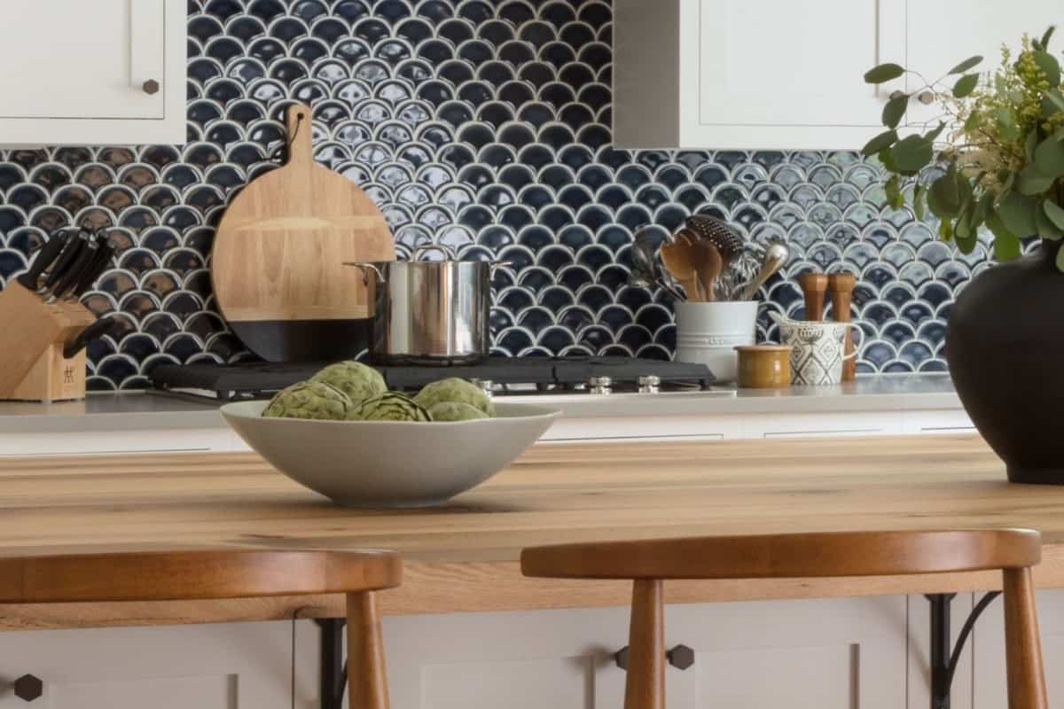  Black Ceramic Tile Backsplash; Subway Square Hexagon Designs Smooth Surface 