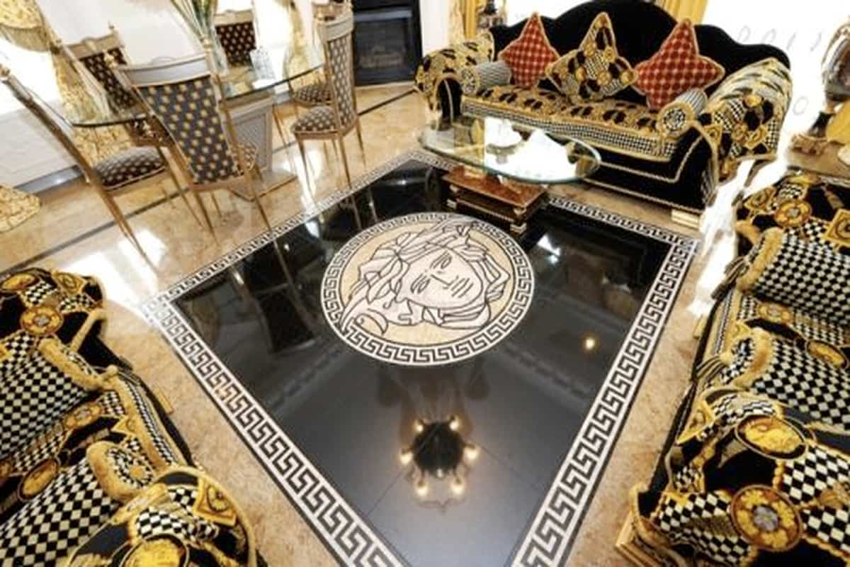  Versace Ceramic Tiles; Golden Grey Color 3 Designs Embossed Matte Three Dimensional 