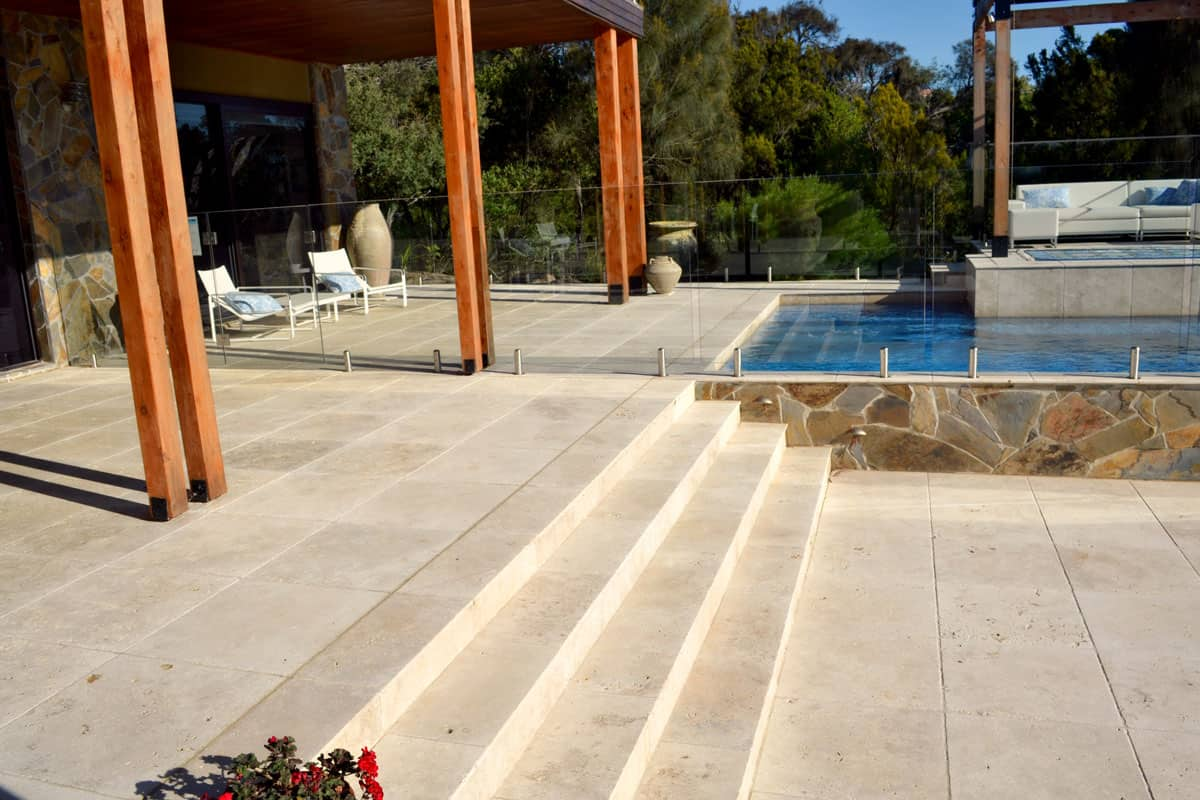  Quality Travertine Tiles; Limestone Based Natural Stone Tiny Irregular Holes 