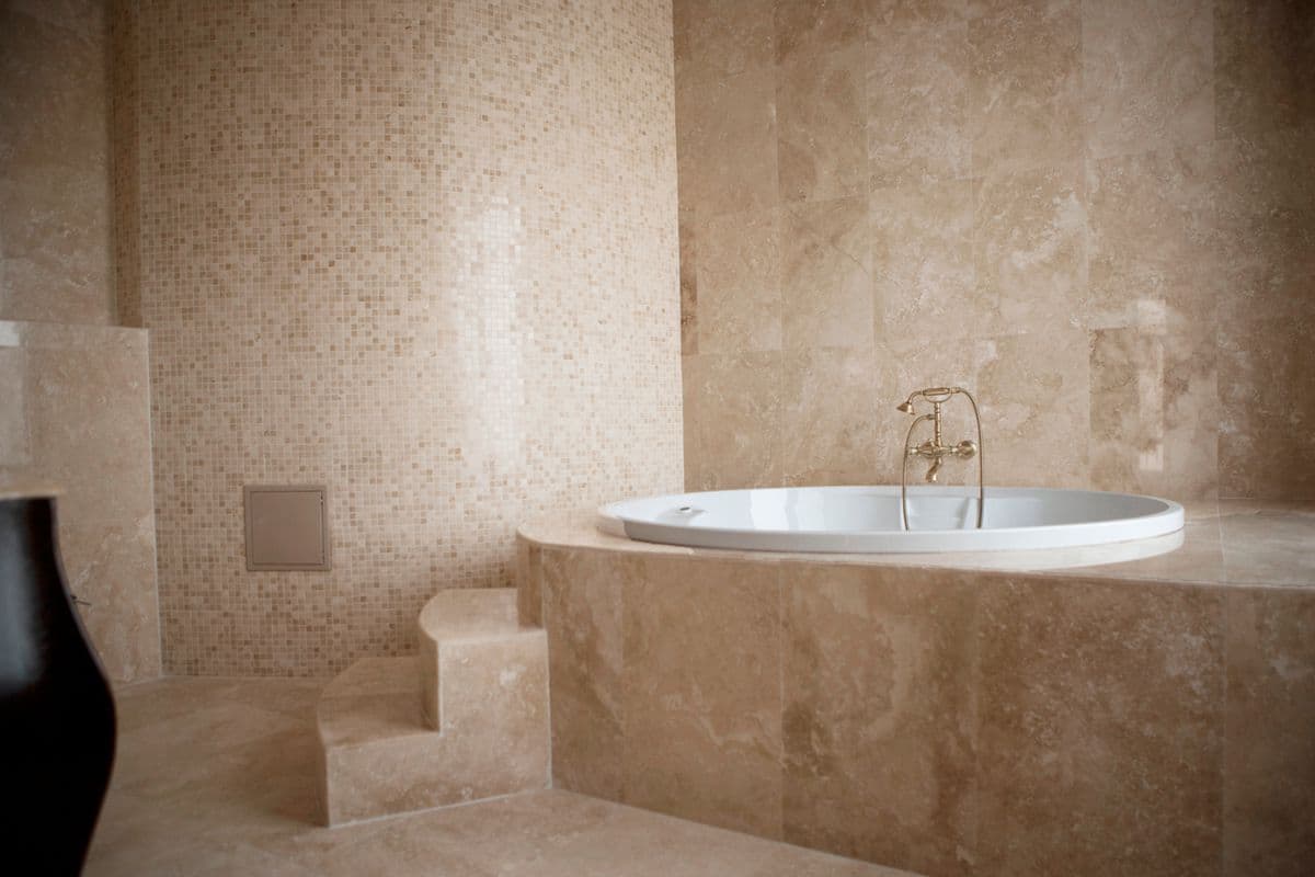  B&Q Travertine Tiles; Tumbled Honed Filled Surface 4 Colors Beige Brown Grey White 